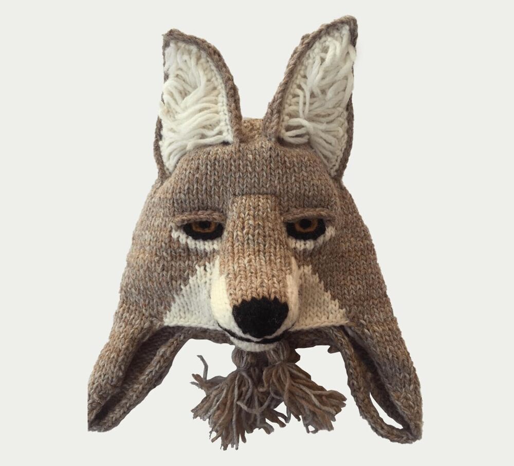 8290 Adult Size Coyote Hat, 20 Inch in Circumference and Stretch to 23